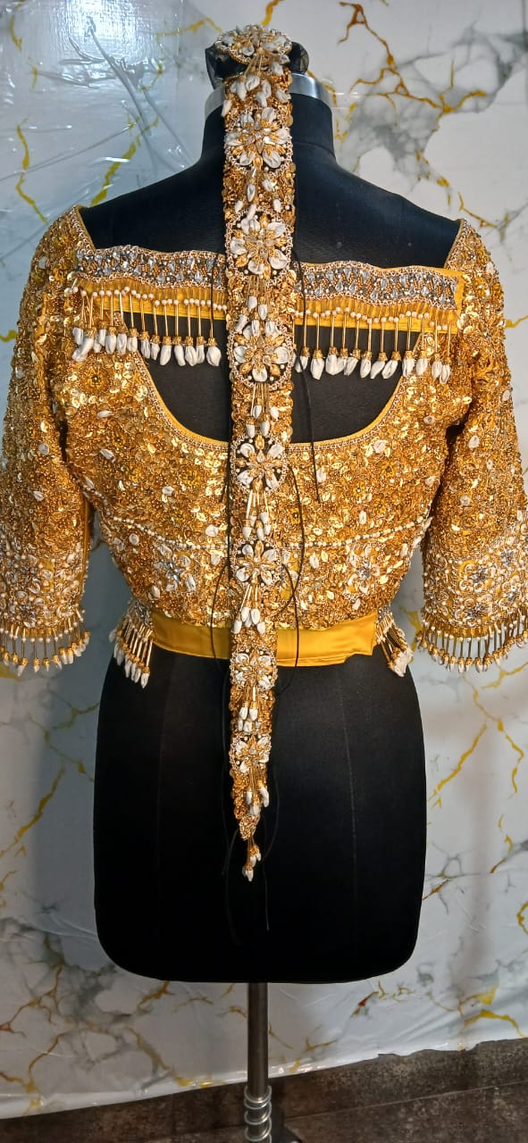 Golden Aari Work Blouse